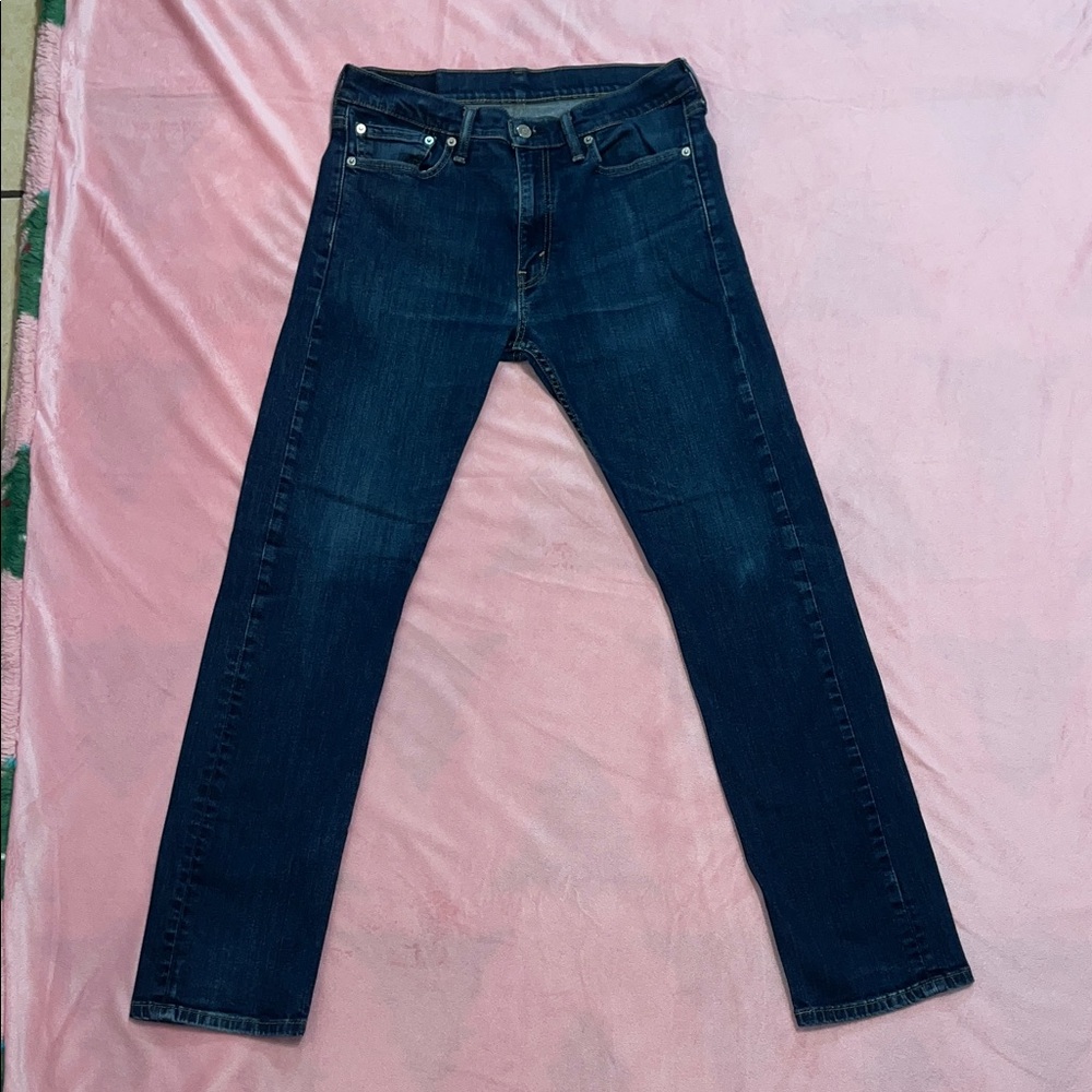 Levi's Dark Blue Slim Straight Jeans for Men